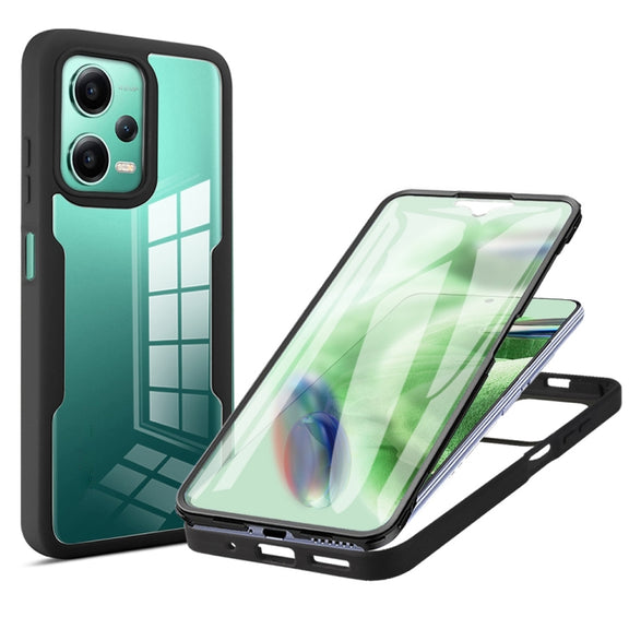 For Xiaomi Redmi Note 12 5G / Poco X5 Acrylic + TPU 360 Degrees Full Coverage Phone Case(Black)