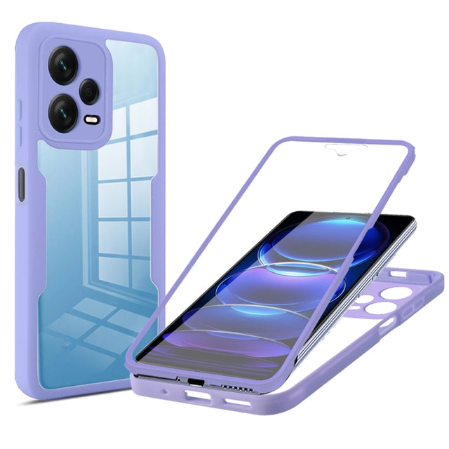 For Xiaomi Redmi Note 12 Pro 5G / Poco X5 Pro Acrylic + TPU 360 Degrees Full Coverage Phone Case(Purple)