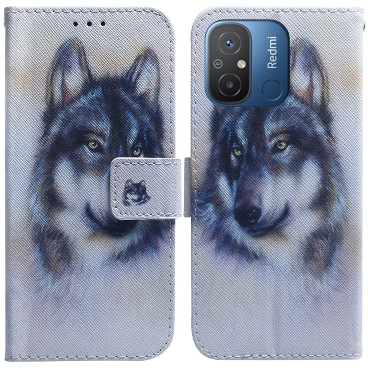 For Xiaomi Redmi 12C / 11A Coloured Drawing Flip Leather Phone Case(White Wolf) - free shipping - PMC TechLife - Order now!