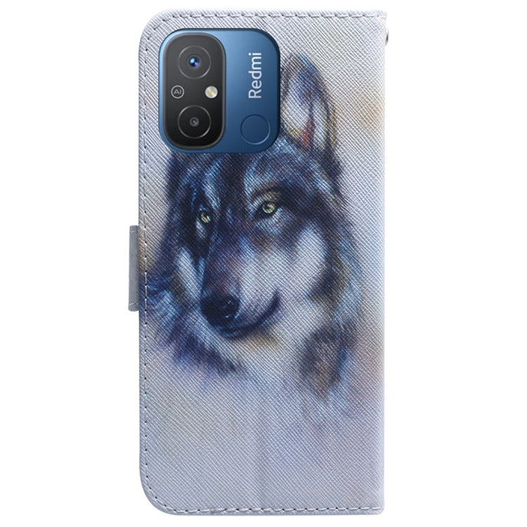 For Xiaomi Redmi 12C / 11A Coloured Drawing Flip Leather Phone Case(White Wolf) - free shipping - PMC TechLife - Order now!