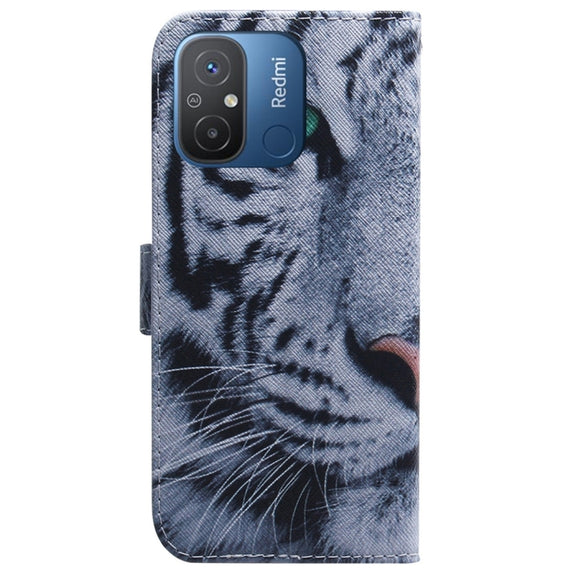 For Xiaomi Redmi 12C / 11A Coloured Drawing Flip Leather Phone Case(Tiger)