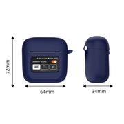 For JBL Tour Pro 2 Silicone Wireless Earphone Protective Case(Black)