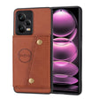 For Xiaomi Redmi Note 12 5G Global Double Buckle Magnetic Phone Case(Brown) - free shipping - PMC TechLife - Order now!