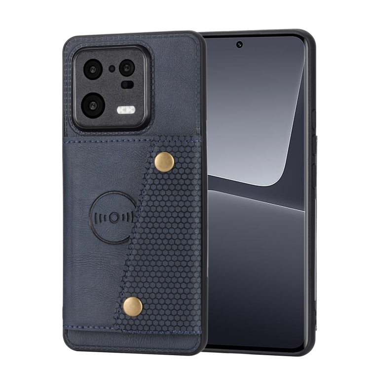 For Xiaomi 13 Double Buckle Magnetic Phone Case(Blue) - free shipping - PMC TechLife - Order now!