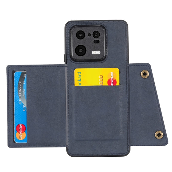 For Xiaomi 13 Double Buckle Magnetic Phone Case(Blue)