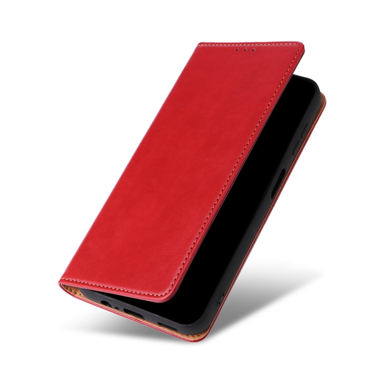 For Samsung Galaxy A14 5G Fierre Shann PU Genuine Leather Texture Leather Phone Case(Red) - free shipping - PMC TechLife - Order now!
