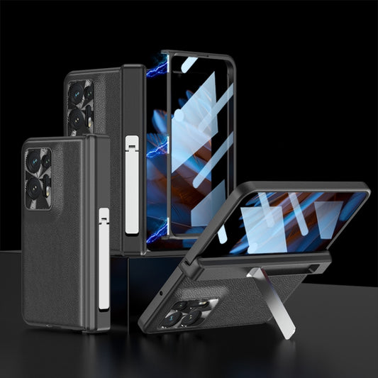 For OPPO Find N2 GKK Magnetic Hinge Flip Leather Phone Case with Holder(Black) - free shipping - PMC Jewellery - Order now!