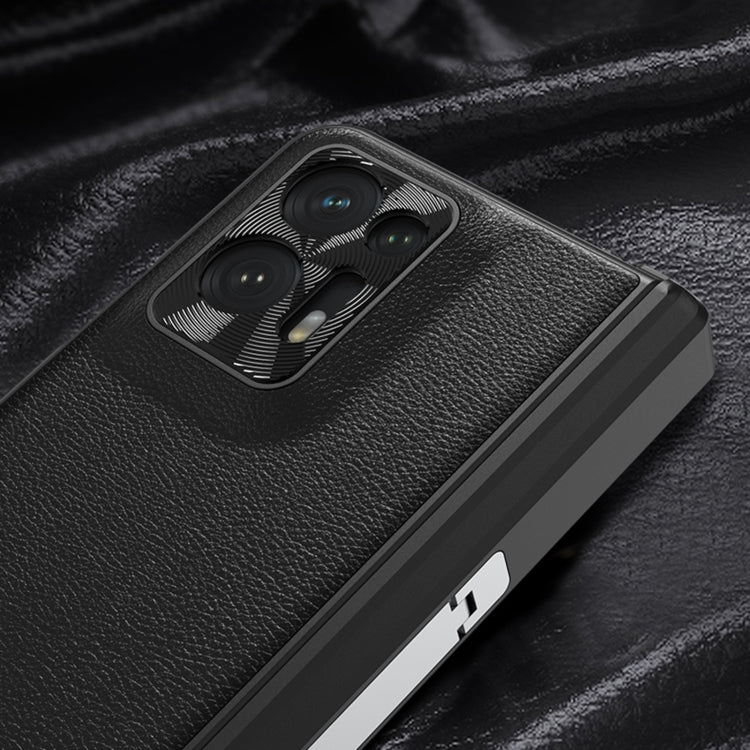 For OPPO Find N2 GKK Magnetic Hinge Flip Leather Phone Case with Holder(Green) - free shipping - PMC Jewellery - Order now!