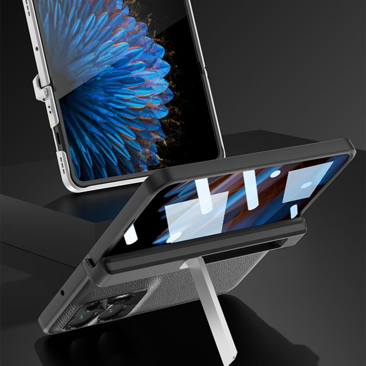 For OPPO Find N2 GKK Magnetic Hinge Flip Leather Phone Case with Holder(Green) - free shipping - PMC TechLife - Order now!