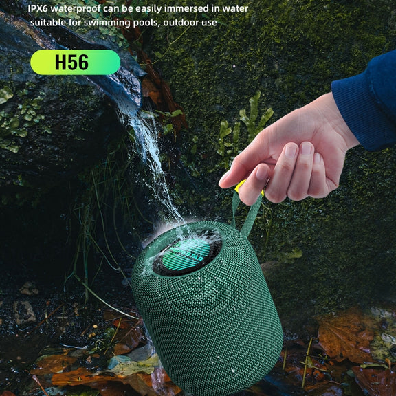 HOPESTAR H56 IPX6 Water-resistant 10W TWS Subwoofer Light Bluetooth Speaker(Orange)