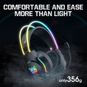 X26 USB+3.5mm RGB Wired Gaming Headset(Black)