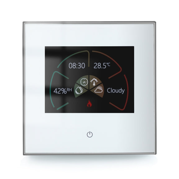 BHT-2002GBLM 220V Smart Home Heating Thermostat Electric Heating WiFi Thermostat with External Sensor Wire(White)