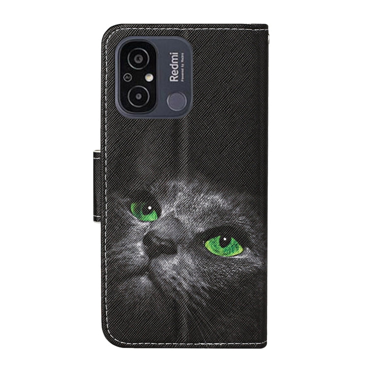 For Xiaomi Redmi 12C Colored Drawing Pattern Flip Leather Phone Case(Black Cat) - free shipping - PMC TechLife - Order now!