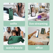 For Xiaomi Redmi Note 12 5G / Poco X5 Stereoscopic Holder Sliding Camshield Phone Case(Green)