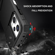For Xiaomi Redmi Note 12 Pro 5G / Poco X5 Pro Stereoscopic Holder Sliding Camshield Phone Case(Black)