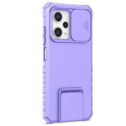 For Xiaomi Redmi Note 12 Pro 5G / Poco X5 Pro Stereoscopic Holder Sliding Camshield Phone Case(Purple)