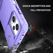 For Xiaomi Redmi Note 12 Pro 5G / Poco X5 Pro Stereoscopic Holder Sliding Camshield Phone Case(Purple)