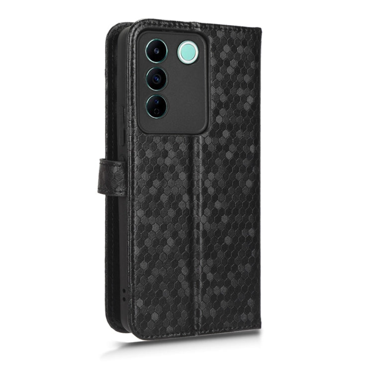 For vivo V27e / S16e Honeycomb Dot Texture Leather Phone Case(Black) - free shipping - PMC TechLife - Order now!