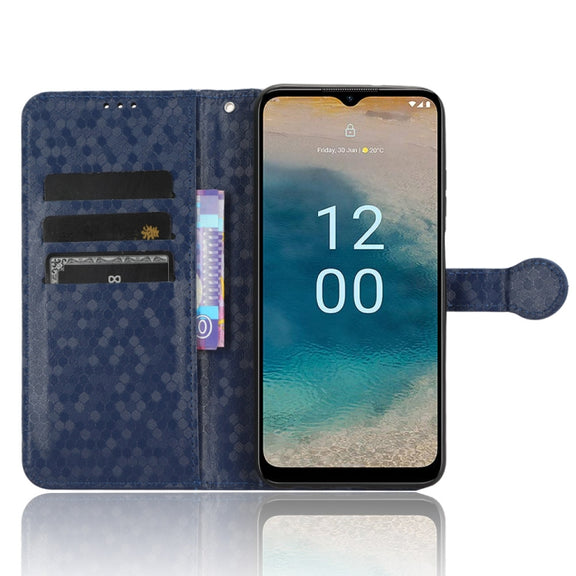 For Nokia G22 4G Honeycomb Dot Texture Leather Phone Case(Blue)