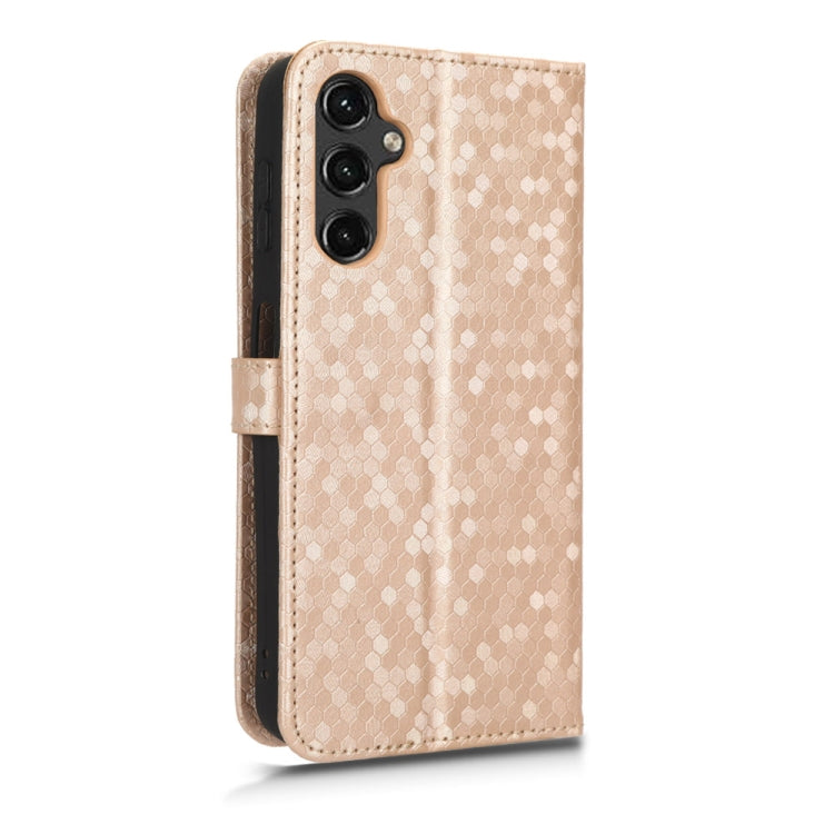 For Samsung Galaxy A24 4G Honeycomb Dot Texture Leather Phone Case(Gold) - free shipping - PMC TechLife - Order now!
