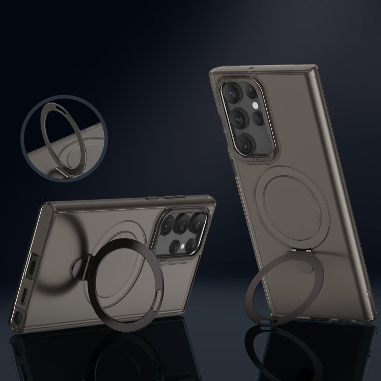 For Samsung Galaxy S23 Ultra 5G LK 3 in 1 MagSafe Magnetic Holder Phone Case(Black) - Galaxy S23 Ultra 5G Cases by PMC TechLife | Online Shopping South Africa | PMC TechLife