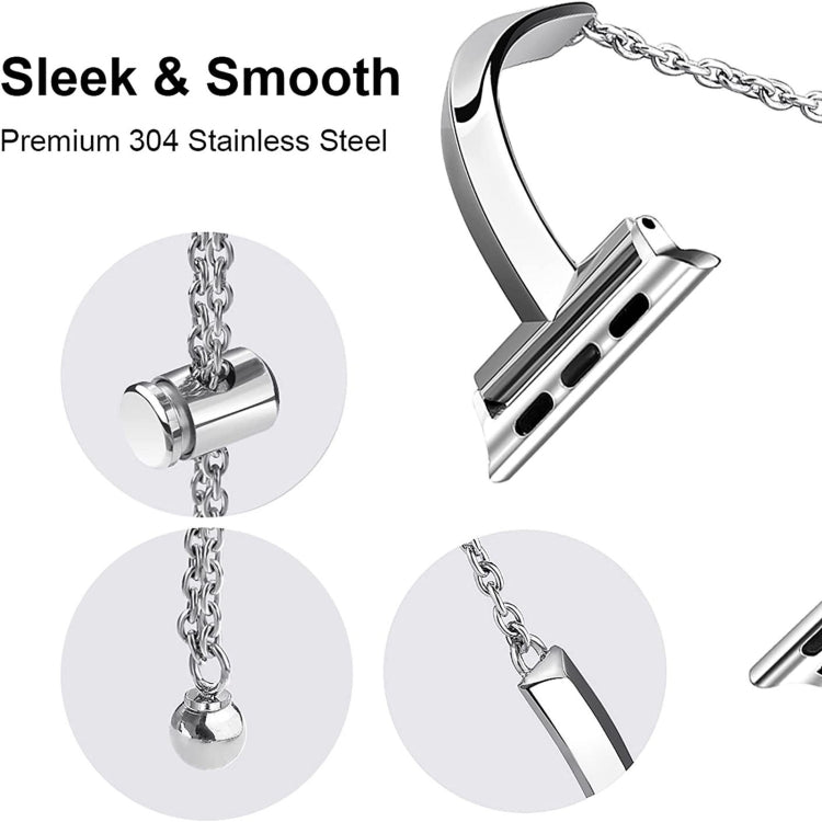 Stainless Steel Bracelet Watch Band For Apple Watch Ultra 49mm&Watch Ultra 2 49mm / Series 9&8&7 45mm / SE 3&SE 2&6&SE&5&4 44mm / 3&2&1 42mm(Gold) - Watch Bands by PMC TechLife | Online Shopping South Africa | PMC TechLife | Buy Now Pay Later Mobicred