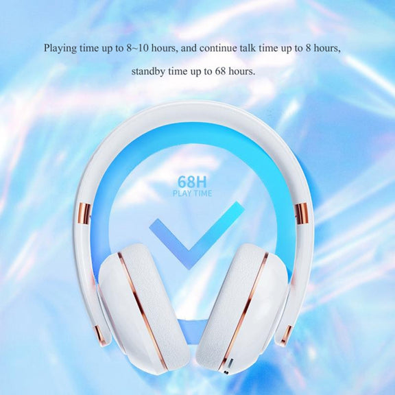 KE22 Folded Noise Reductiong Wireless Bluetooth Headphones(Pink)
