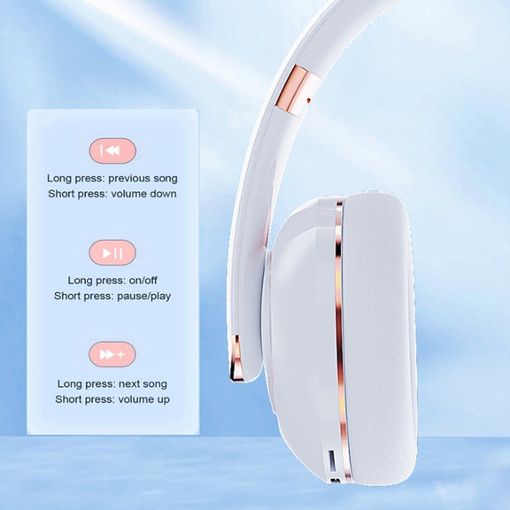 KE22 Folded Noise Reduction Wireless Bluetooth Headphones(Purple)