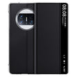 For Huawei Mate X3 Plain Magnetic Phone Case with Smart View Window & Holder(Black) - free shipping - PMC TechLife - Order now!
