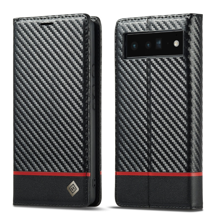 For Google Pixel 7a LC.IMEEKE Carbon Fiber Leather Phone Case(Horizontal Black) - free shipping - PMC Jewellery - Order now!