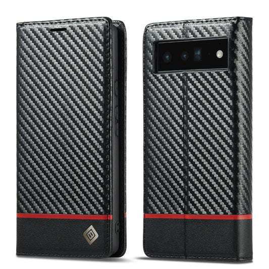 For Google Pixel 7a LC.IMEEKE Carbon Fiber Leather Phone Case(Horizontal Black) - free shipping - PMC Jewellery - Order now!