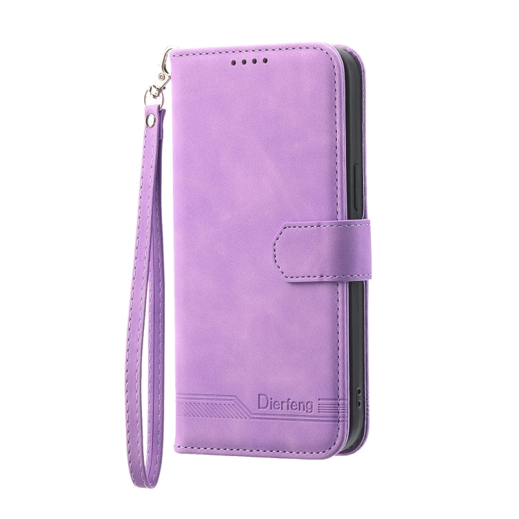 For Samsung Galaxy M14 5G Global Dierfeng Dream Line TPU + PU Leather Phone Case(Purple) - free shipping - PMC TechLife - Order now!