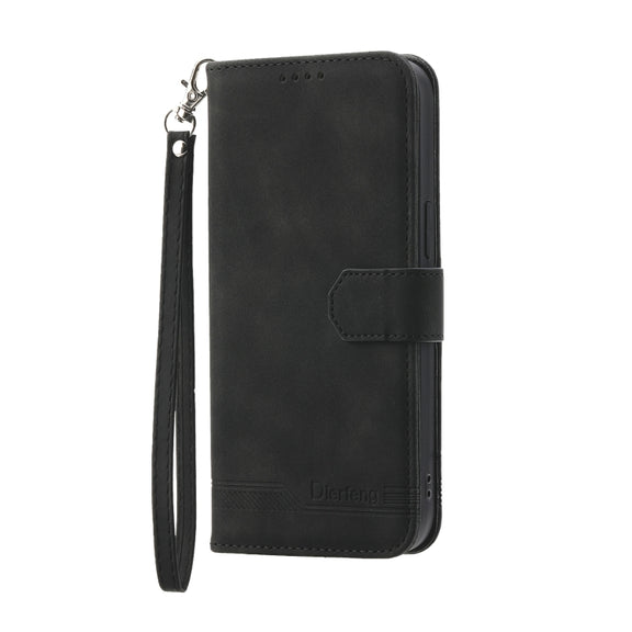 For Xiaomi Redmi Note 12 4G Global Dierfeng Dream Line TPU + PU Leather Phone Case(Black)