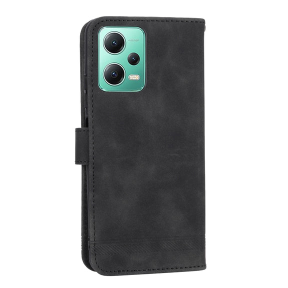 For Xiaomi Redmi Note 12 4G Global Dierfeng Dream Line TPU + PU Leather Phone Case(Black)