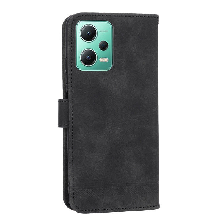 For Xiaomi Redmi Note 12 4G Global Dierfeng Dream Line TPU + PU Leather Phone Case(Black)