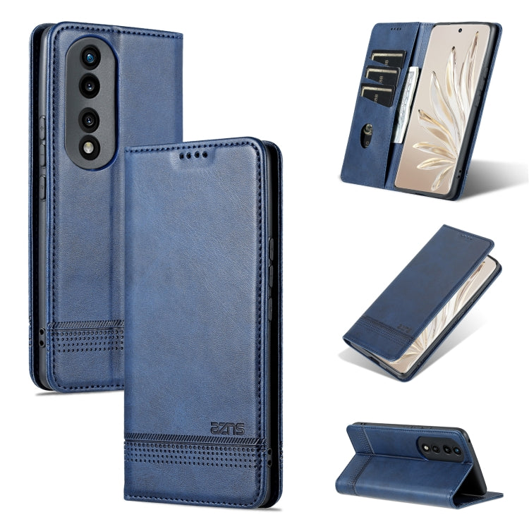 For Honor 90 Pro AZNS Magnetic Calf Texture Flip Leather Phone Case(Dark Blue) - Honor Cases by AZNS | Online Shopping South Africa | PMC TechLife | Buy Now Pay Later Mobicred