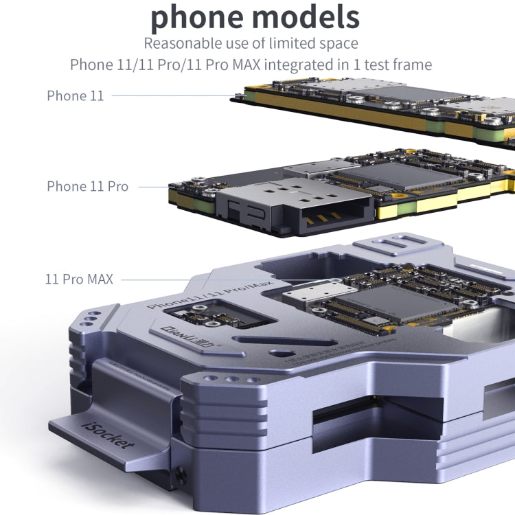 Qianli iSocket Motherboard Layered Test Fixture For iPhone 11 Series - free shipping - PMC TechLife - Order now!