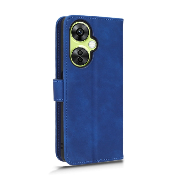 For OnePlus Nord CE 3 Skin Feel Magnetic Flip Leather Phone Case(Blue)
