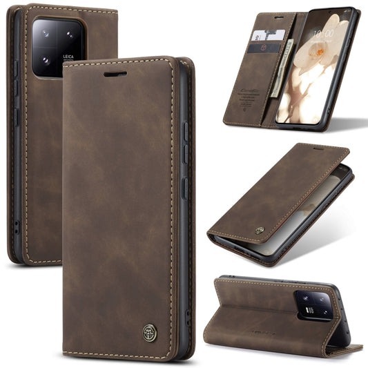 For Xiaomi 13 Pro CaseMe 013 Multifunctional Horizontal Flip Leather Phone Case(Coffee) - free shipping - PMC Jewellery - Order now!