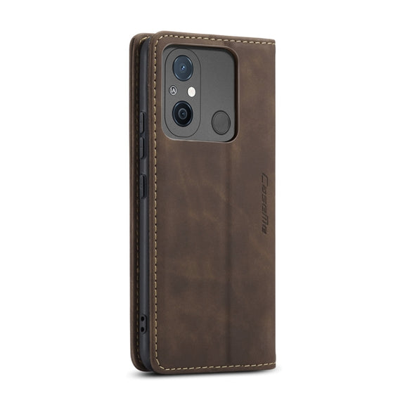 For Xiaomi Redmi 11A / 12C CaseMe 013 Multifunctional Horizontal Flip Leather Phone Case(Coffee)