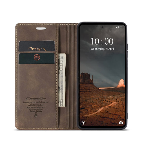 For Xiaomi Redmi 11A / 12C CaseMe 013 Multifunctional Horizontal Flip Leather Phone Case(Coffee)