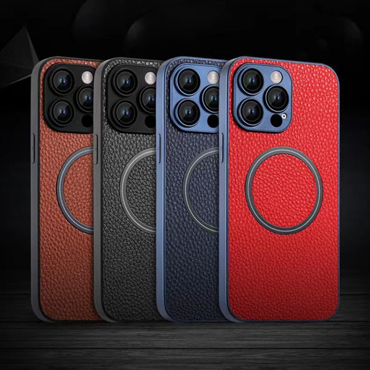 For iPhone 13 Pro Max Skin Feel Litchi Texture MagSafe Magnetic Phone Case(Black) - free shipping - PMC TechLife - Order now!