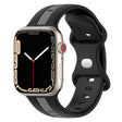 Nail Buckle Two-color Watch Band For Apple Watch Series 8&7 41mm / SE 2&6&SE&5&4 40mm / 3&2&1 38mm(Black Grey) - Smart Wear by PMC TechLife | Online Shopping South Africa | PMC TechLife