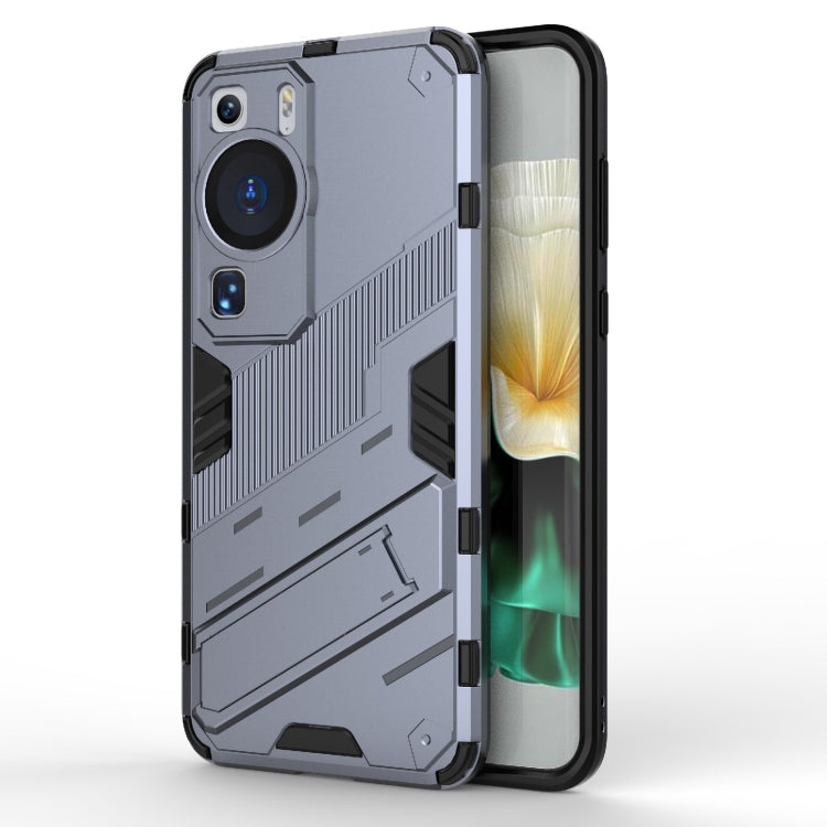 For Huawei P60 Punk Armor 2 in 1 PC + TPU Shockproof Phone Case with Invisible Holder(Grey) - free shipping - PMC TechLife - Order now!