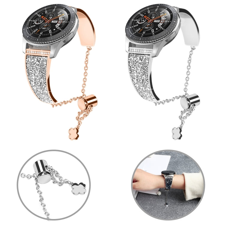 For Garmin Venu / Venu 2 Plus / Venu Sq / Sq2 20mm Diamond Chain Mental Watch Band(Silver) -  by PMC TechLife | Online Shopping South Africa | PMC TechLife