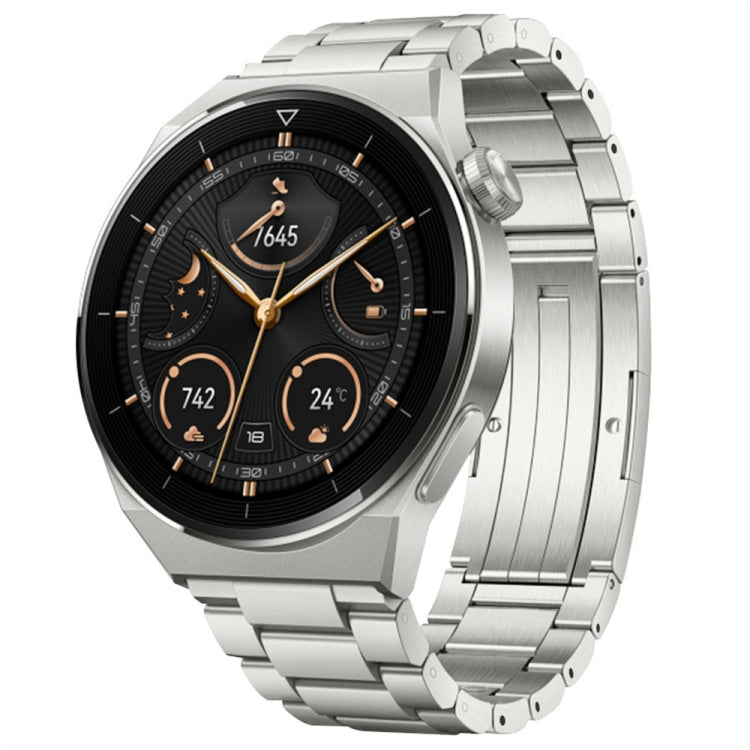 For Huawei Watch Buds / GT3 SE / GT3 Pro 22mm Universal Three Strains Ttanium Steel Watch Band(Silver) - Smart Wear by PMC TechLife | Online Shopping South Africa | PMC TechLife