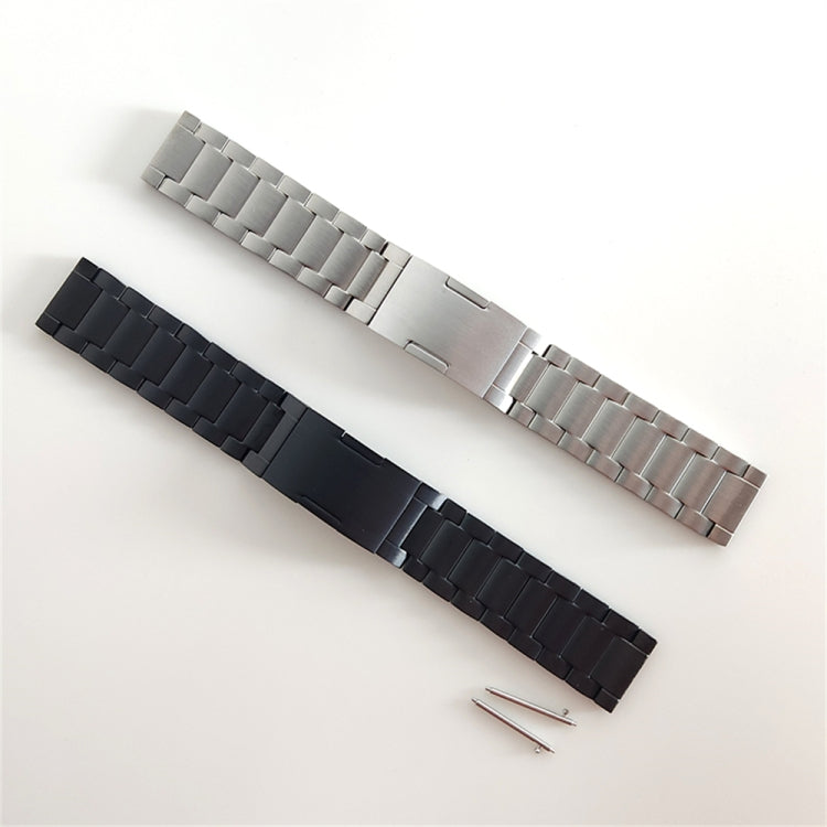 For Huawei Watch Buds / GT3 SE / GT3 Pro 22mm Universal Three Strains Ttanium Steel Watch Band(Black)