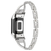 For Fitbit Charge 2 Diamond Metal Watch Band(Silver)