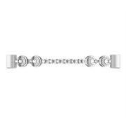 For Fitbit Charge 5 Sun Moon Star Diamond Metal Watch Band(Silver)