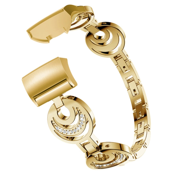 For Fitbit Charge 3 / 4 Sun Moon Star Diamond Metal Watch Band(Gold) - Smart Wear by PMC TechLife | Online Shopping South Africa | PMC TechLife